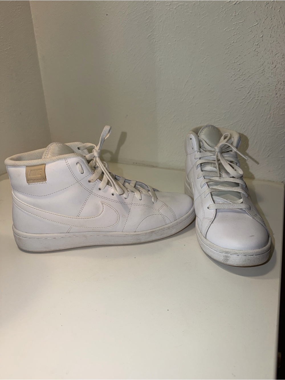 Nike Women’s White High-Top Leather Sneakers